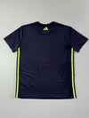 Adidas Combat Sports Training Tee – Navy Neon Stripe Performance Jersey (S)