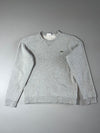 Lacoste Sport Crocodile Logo Crewneck Sweatshirt — Heather Grey | Fleece Lined (S)