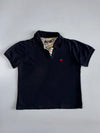 Burberry London Polo Shirt | Nova Check Placket | Black | Made in England (XS)