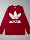 Adidas Originals Red Big Trefoil Crewneck Sweatshirt (M)