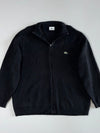 Lacoste Black Ribbed Full-Zip Knit Sweater Jacket (XL)