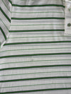 Adidas Adipure Short Sleeve Striped Golf Polo — White/Green/Navy (XL)