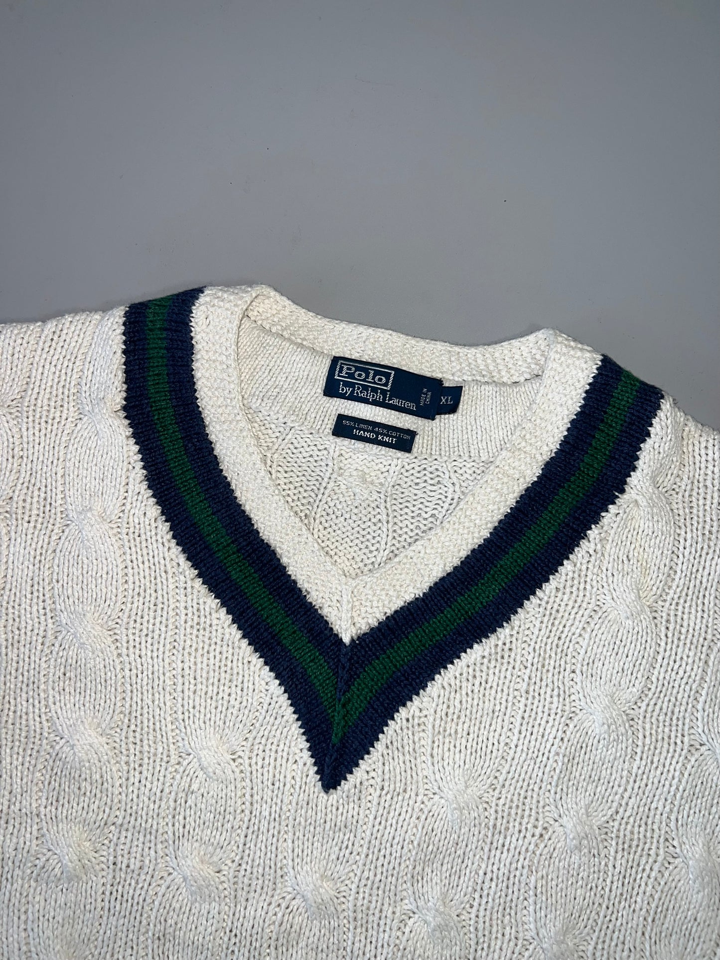 !                                                                                                                                                                           *Ralph*Lauren* Original (Hand Knit) (super premium) Pullover 55%Linen45%Cotton (XL)