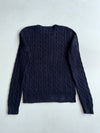 Ralph Lauren Navy Cable Knit Sweater (S)
