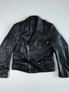 Scout Leder Braided Shoulder Perfecto Leather Biker Jacket (L)