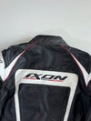 IXON Racing Technology Black & White Leather Moto Jacket Padded (L/XL)