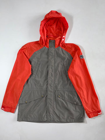 Vintage K2 Orange Grey Colour Block Hooded Parka (XL)