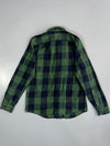 Hollister Green Buffalo Plaid Flannel Button (M)