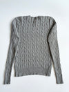 Polo Ralph Lauren Grey Cable Knit Crewneck Sweater (M)