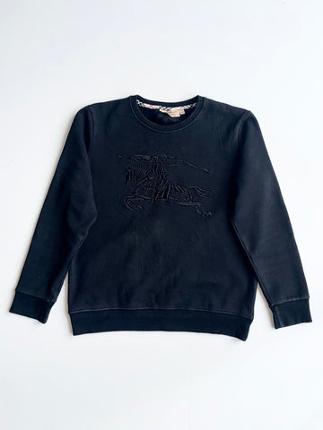 Burberry London Tonal Embroidered Equestrian Knight Sweatshirt (M)