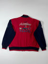 Fine Lead Wool Varsity Jacket — Red & Navy (L)