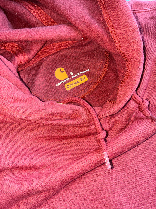 Carhartt Sleeve Logo Hoodie | Brick Red Original Fit (M/L)