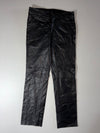 Vintage Black Leather 5-Pocket Pants (W:36) (L:47)