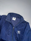 Vintage Adidas Trefoil Navy Nylon Windbreaker Track Jacket (XL)