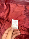 Fashcre Italy Mode Oxblood Red Leather Button-Up Jacket,Women’s (S)