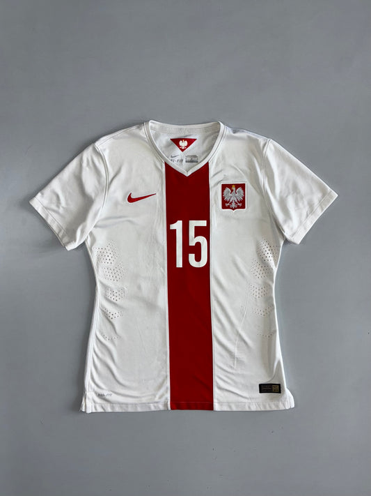 Nike | Poland National Team Home Football Jersey #15 | White & Red (XS)