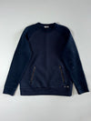 The North Face Waffle Knit Zip-Pocket Sweatshirt – Navy (S)