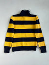 Polo Ralph Lauren | Navy Yellow Rugby Stripe Quarter Zip | (S)