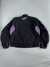 Alpinestars Black Textile Motorcycle Riding Jacket with Purple Mesh Vents & Armor with Detachable Arm (Paded)(XL)