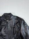 Bering Original Roadster Graphic Black Leather Motorcycle Jacket Padded Women’s (XS)