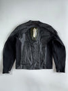 ICON “Accelerant” Black Pure Leather Moto Jacket with Back Hump Armor, Mesh Lining (Paded)(L)