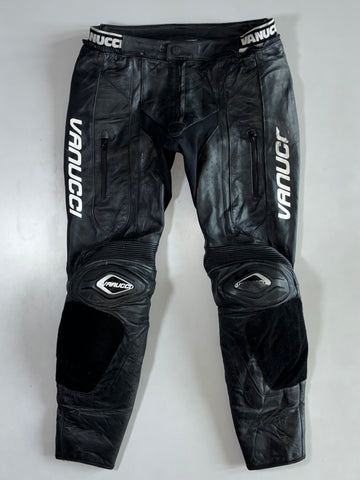 Vanucci Leather Racing Trousers (Thai Pad/Knee Padded) (W:36|L:39)