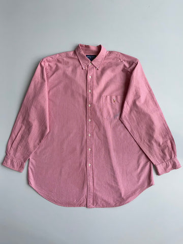 Ralph Lauren Pinstripe Oxford Shirt Red (3XL/4XL)