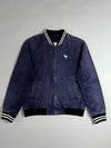 Abercrombie & Fitch Moose Logo Varsity Bomber Jacket – Faded Navy (XL)