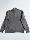 Polo by Ralph Lauren Grey Quarter-Zip Cotton Sweater (XL)