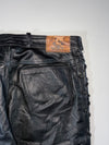 Fast Way Lace-Up Leather Biker Pants  (W:34) (L:41)