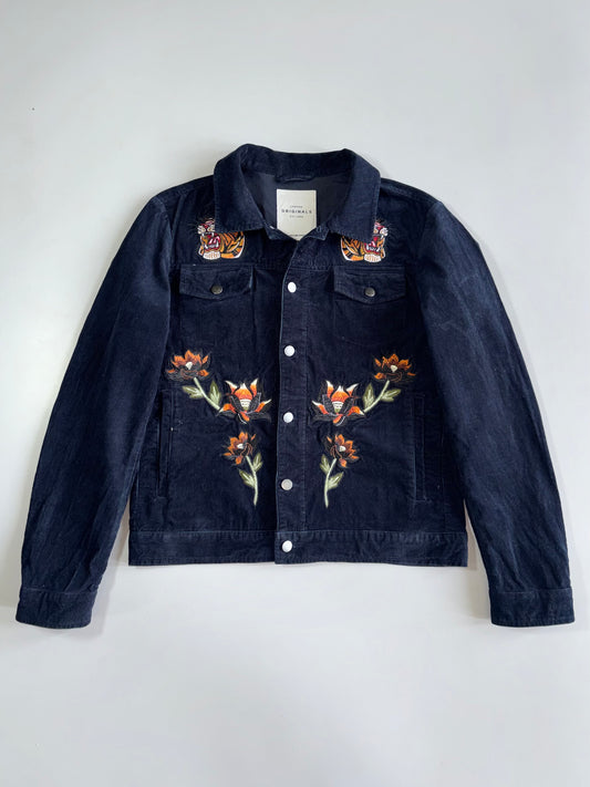 Jack & John’s Premium Fully Embroidered Snake Denim Jacket (M)