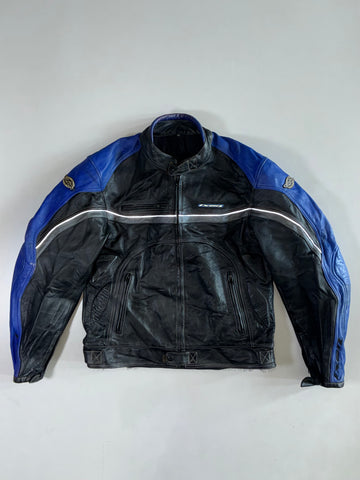 Ixon Blue & Black Racing Leather Jacket (M)