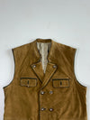 Vintage Olive Suede Double-Breasted Vest (L)
