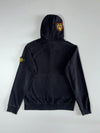 Stone Island Zip-Up Hoodie – Black, Garment Dyed, Men’s  (L/XL)