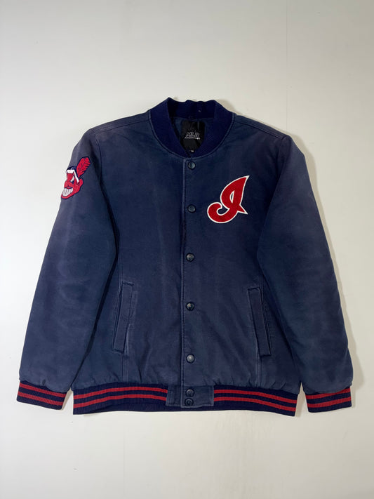 MLB Cleveland Indians Navy Varsity Bomber Jacket (2XL)