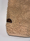 Ellesse Heritage Sherpa Cardigan  Tan Collarless Fleece, Zip-Up (XL)