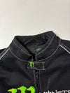 Monster Energy Black & Neon Green Mesh Biker Jacket Paded (L)