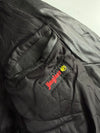 Jinglers Vintage Black Pure Leather Biker Jacket Belted Zip Up (L)