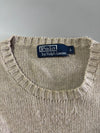 Vintage Polo by Ralph Lauren Chunky Cotton Knit Crewneck – Oatmeal Beige (L)