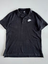 Nike Swoosh Embroidered Polo T-Shirt – Washed Black (2XL)