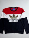 Adidas Originals Camo Trefoil Colorblock Crewneck Sweatshirt – Red/White/Black (L)