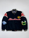 Vintage NHL Chicago Blackhawks JH Design Varsity Bomber Jacket (Xl/2Xl)