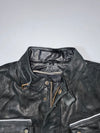 AJS Distressed Black Leather Belted Field Riding Jackets Jacket ( Xl/2XL)