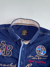 Y2K Arya Boy Navy Embroidered Yacht Club Racing Shirt (2Xl)
