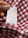 Tommy Hilfiger Gingham Check Button-Up Shirt – Maroon/White – (XXS)