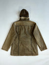 Armani Exchange Washed Khaki Coated Cotton Hooded Jacket – Quilted Lining (XL)