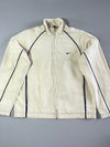 Vintage Nike Mini Swoosh Cream Track Jacket (L)