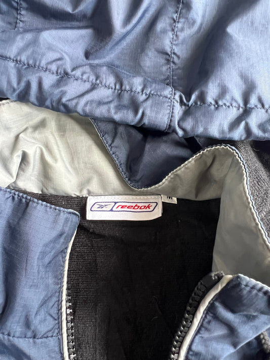 Reebok Navy Hooded Windbreaker Jacket (M)