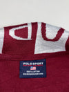 Polo Sport Ralph Lauren | Burgundy Spell Out Collar Long Sleeve Polo (S)