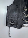 Leather King M3 Southern Cruisers Riding Club “Bulldog” Patched Leather Vest (XL)
